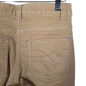 H&M Logg Velvet Pants Women's Size 4 Beige/Tan Stitch Pockets Bootcut